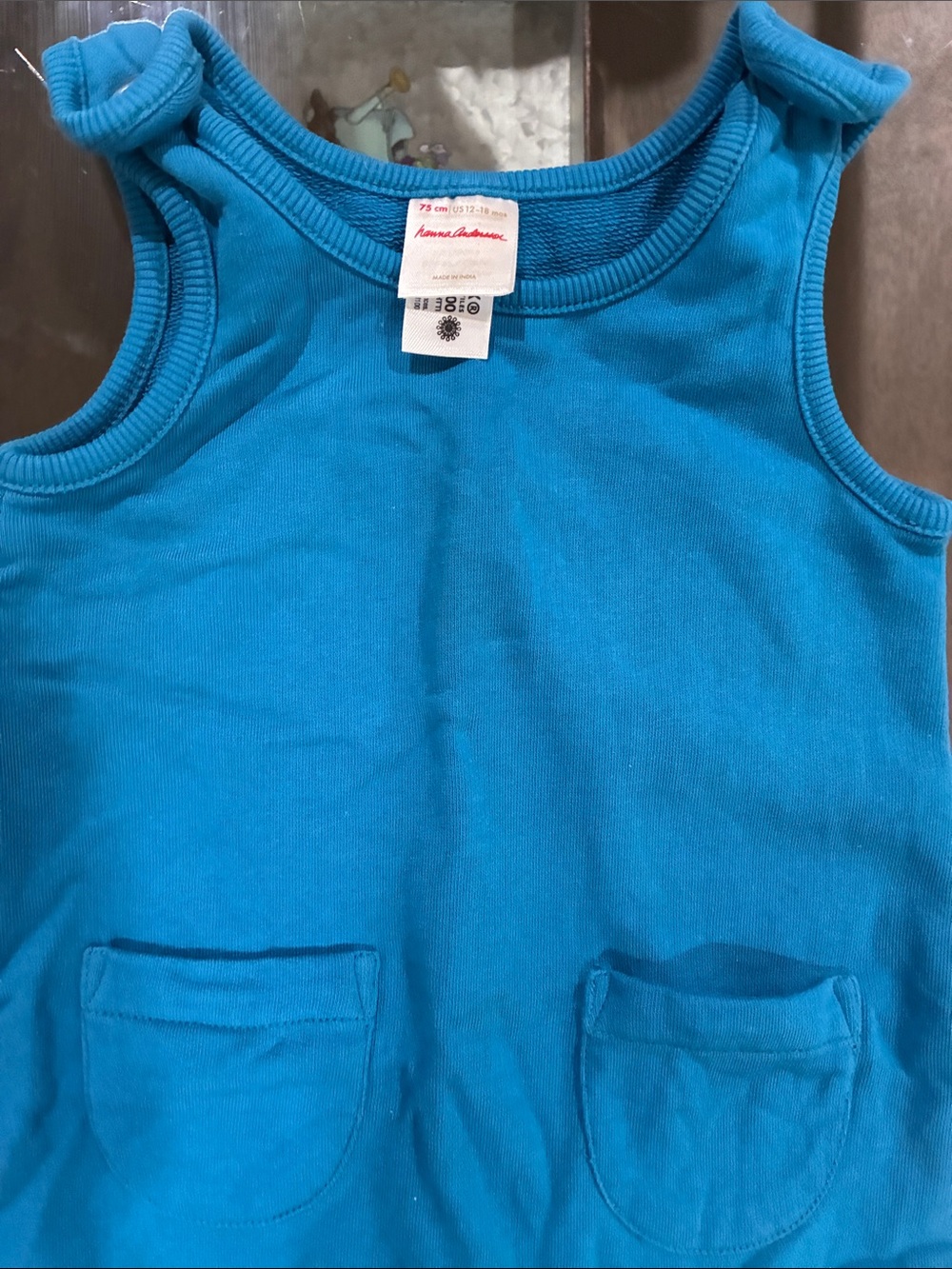 Hanna Andersson Bright Turquoise Pocket Tank Top